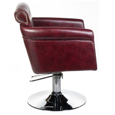 Professional hairdressing chair ALBERTO BH-8038, bordo color 2