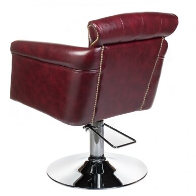 Professional hairdressing chair ALBERTO BH-8038, bordo color 3