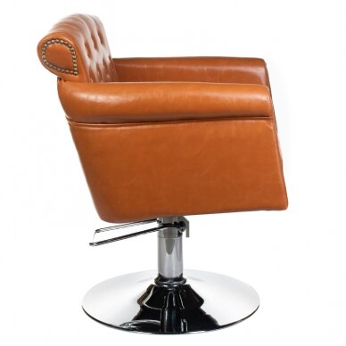 Professional hairdressing chair ALBERTO BH-8038, light brown color 2