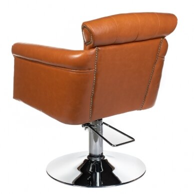 Professional hairdressing chair ALBERTO BH-8038, light brown color 3