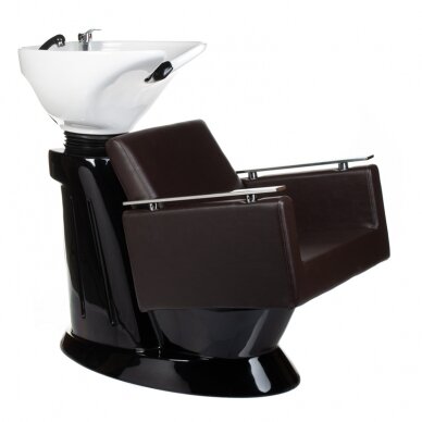 Professional hairdresser sink for beauty salons MILO BH-8025, brown color