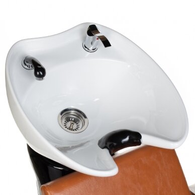 Professional sink for hairdressers MILO BH-8025, light brown color 3