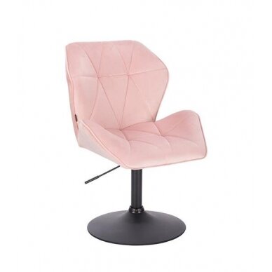 Masters chair with stable base HR212, light pink velor