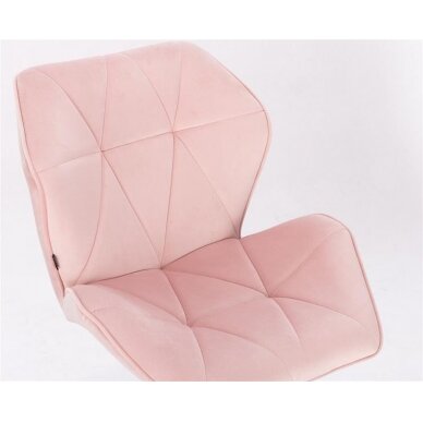 Masters chair with stable base HR212, light pink velor 4