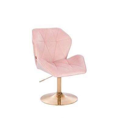 Master chair with stable base HR212, light pink velor