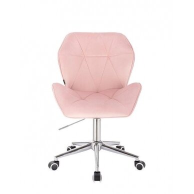 Professional master chair with wheels HR212K, light pink velor 2