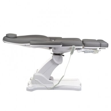 Professional electric podiatric chair-bed for pedicure procedures MAZARO BR-6672C (3 motors), grey color 7