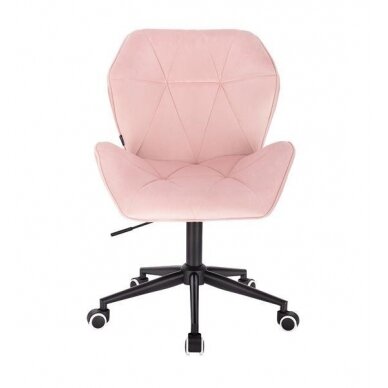 Professional master chair with wheels HR212K, light pink velor 1