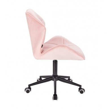 Professional master chair with wheels HR212K, light pink velor 2