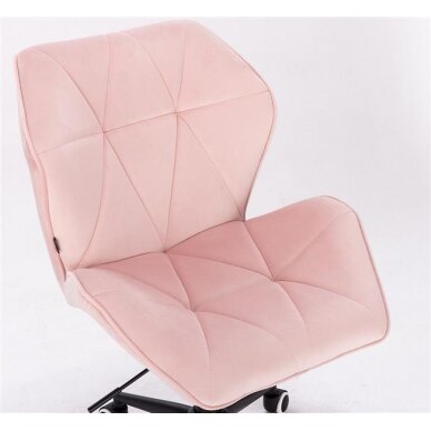 Professional master chair with wheels HR212K, light pink velor 4