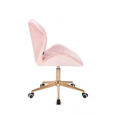 Professional master chair with wheels HR212K, light pink velor 1