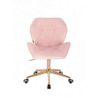 Professional master chair with wheels HR212K, light pink velor 2