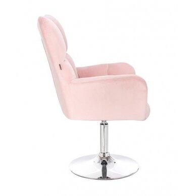 Beauty salons and beauticians stool HR650N, pink velour 1