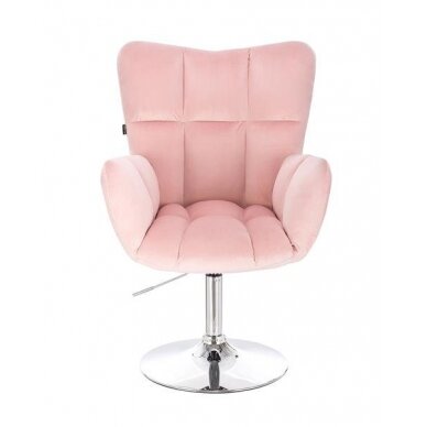 Beauty salons and beauticians stool HR650N, pink velour 2