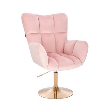 Beauty salons and beauticians stool HR650N, pink velour