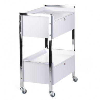 Professional cosmetology trolley BD-6004, white color 1