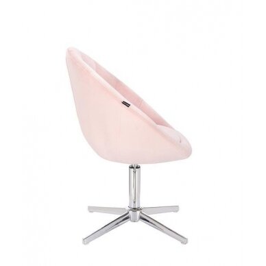 Beauty salons and beauticians stool HR8516CROSS, pink velor 1