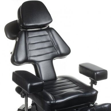 Profesionali elektrinė tatuiruočių salono kėdė/lova KIMI INKOO, juodos spalvos 4