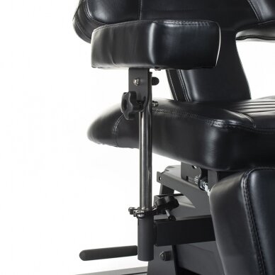 Profesionali elektrinė tatuiruočių salono kėdė/lova KIMI INKOO, juodos spalvos 5