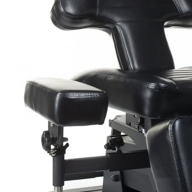 Profesionali elektrinė tatuiruočių salono kėdė/lova KIMI INKOO, juodos spalvos 6