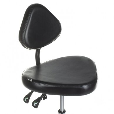 Professional master chair with backrest for beauticians and beauty salons  ATTE INKOO, black color 4