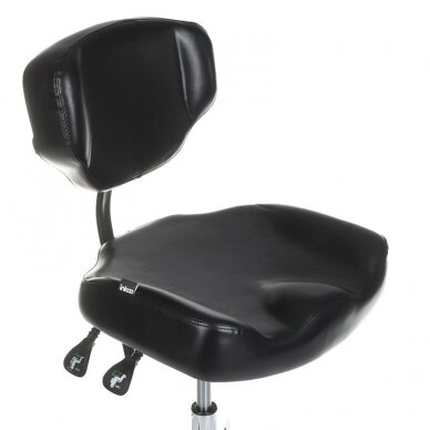 Professional master chair with backrest for beauticians and beauty salons  ELMO INKOO, black color 4