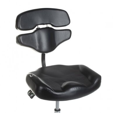 Professional master chair with backrest for beauticians and beauty salons JUHO INKOO, black color 4