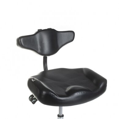 Professional master chair with backrest for beauticians and beauty salons JUHO INKOO, black color 5