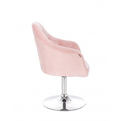 Beauty salons and beauticians stool HR831, pink velour 1