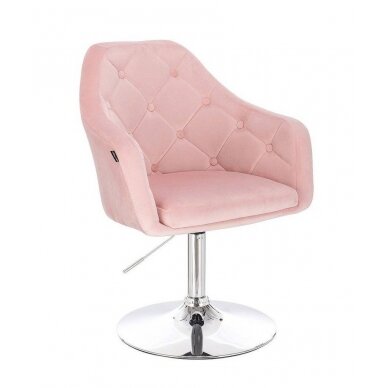 Beauty salons and beauticians stool HR831, pink velour