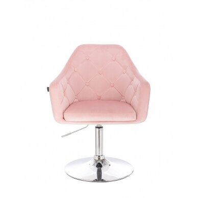 Beauty salons and beauticians stool HR831, pink velour 2