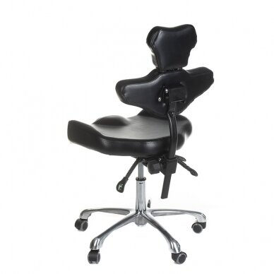 Professional master chair with backrest for beauticians and beauty salons  MIKA INKOO, black color 1