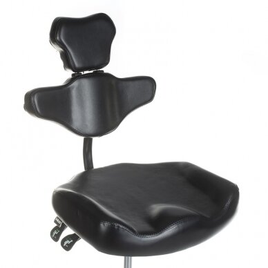 Professional master chair with backrest for beauticians and beauty salons  MIKA INKOO, black color 4