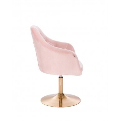 Beauty salons and beauticians stool HR831, pink velour 1