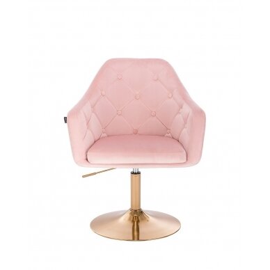 Beauty salons and beauticians stool HR831, pink velour 2