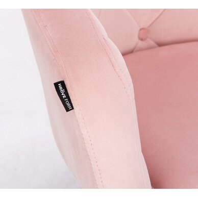 Beauty salons and beauticians stool HR831, pink velour 3