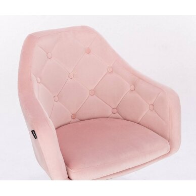 Beauty salons and beauticians stool HR831, pink velour 4