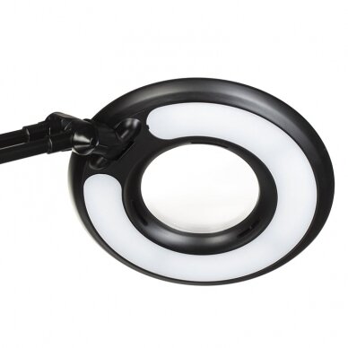 Profesionali kosmetologinė LED lempa - lupa INKOO tvirtinama prie paviršių, juodos spalvos 1