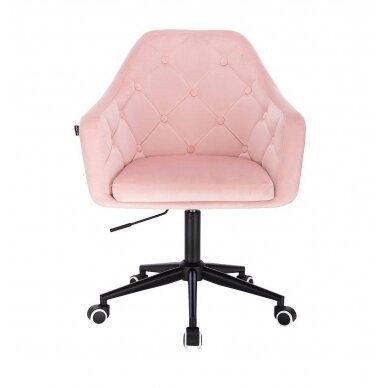 Professional beauty salons and beauticians stool HR831K, pink velor