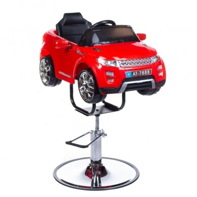 Professional children's chair for hairdressers  Range Rover car, red color