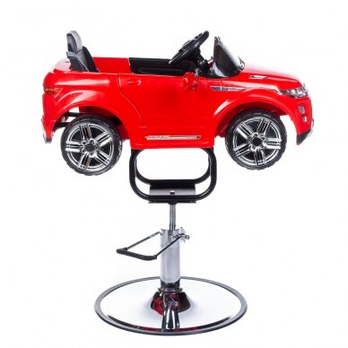 Professional children's chair for hairdressers  Range Rover car, red color 2