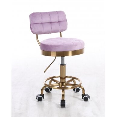 Master chair with backrest HR636, lilac velor 1