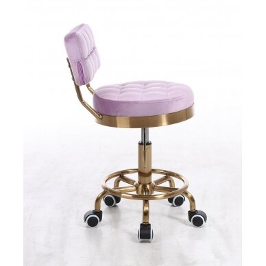 Master chair with backrest HR636, lilac velor 2