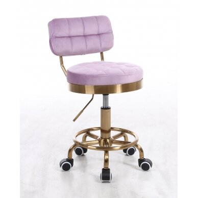 Master chair with backrest HR636, lilac velor 3