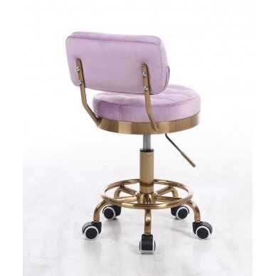 Master chair with backrest HR636, lilac velor 4