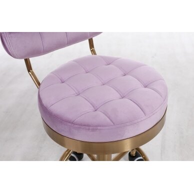 Master chair with backrest HR636, lilac velor 6