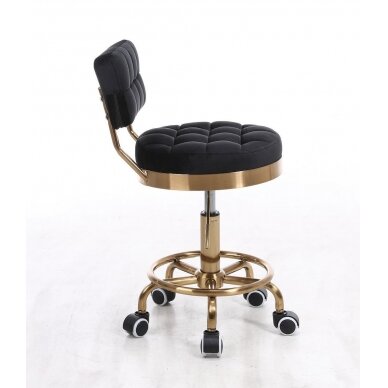 Master's chair for beauty salons and beauticians HR636, black velor 1