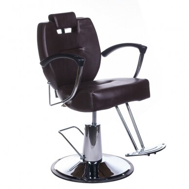 Professional barbers and beauty salons haircut chair HEKTOR BH-3208, brown color