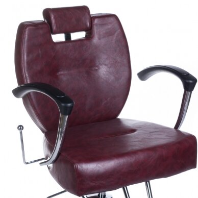 Professional barbers and beauty salons haircut chair HEKTOR BH-3208, dark red color 1