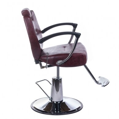 Professional barbers and beauty salons haircut chair HEKTOR BH-3208, dark red color 2